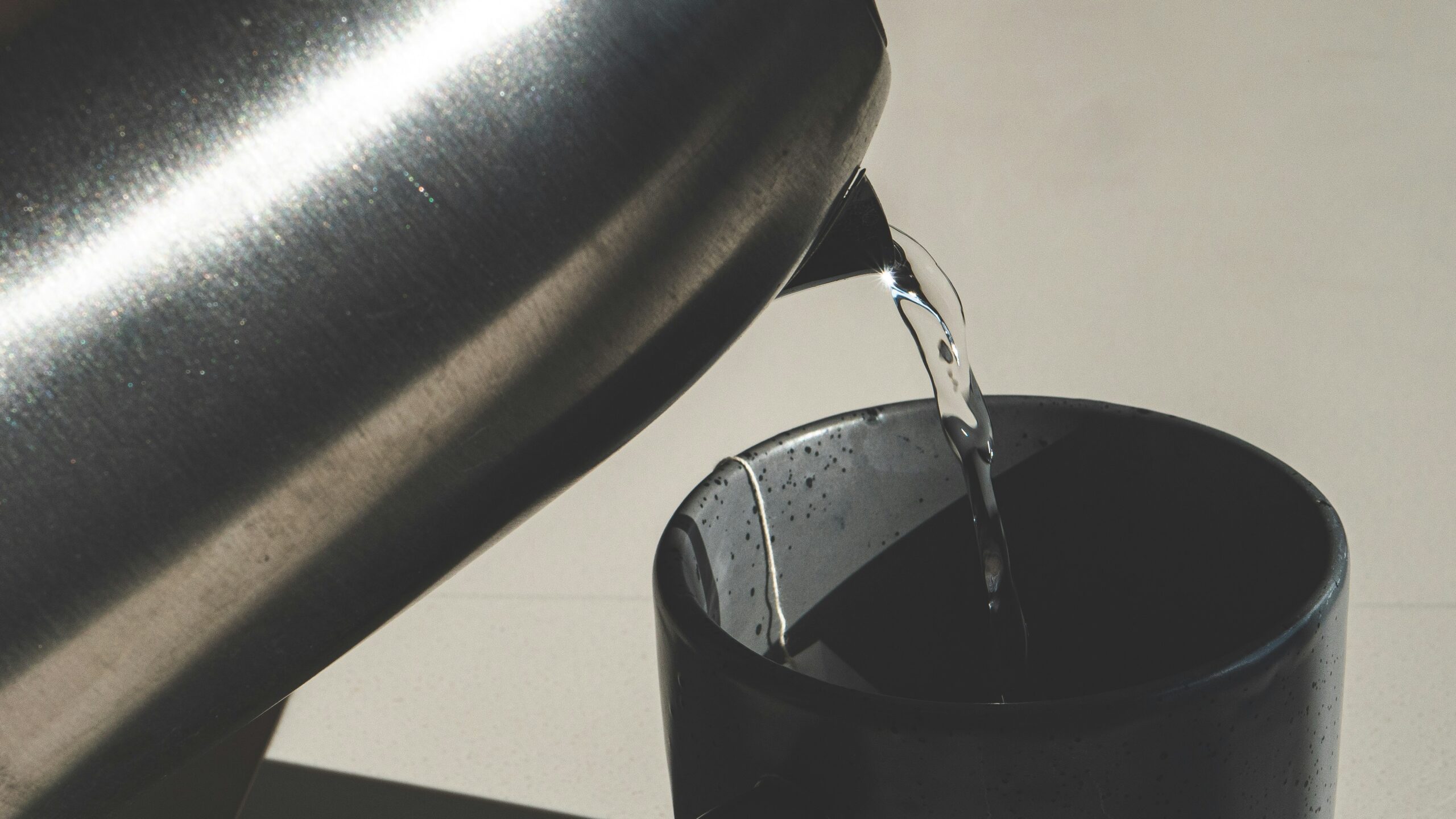 New toilet fill valve inside a toilet tank