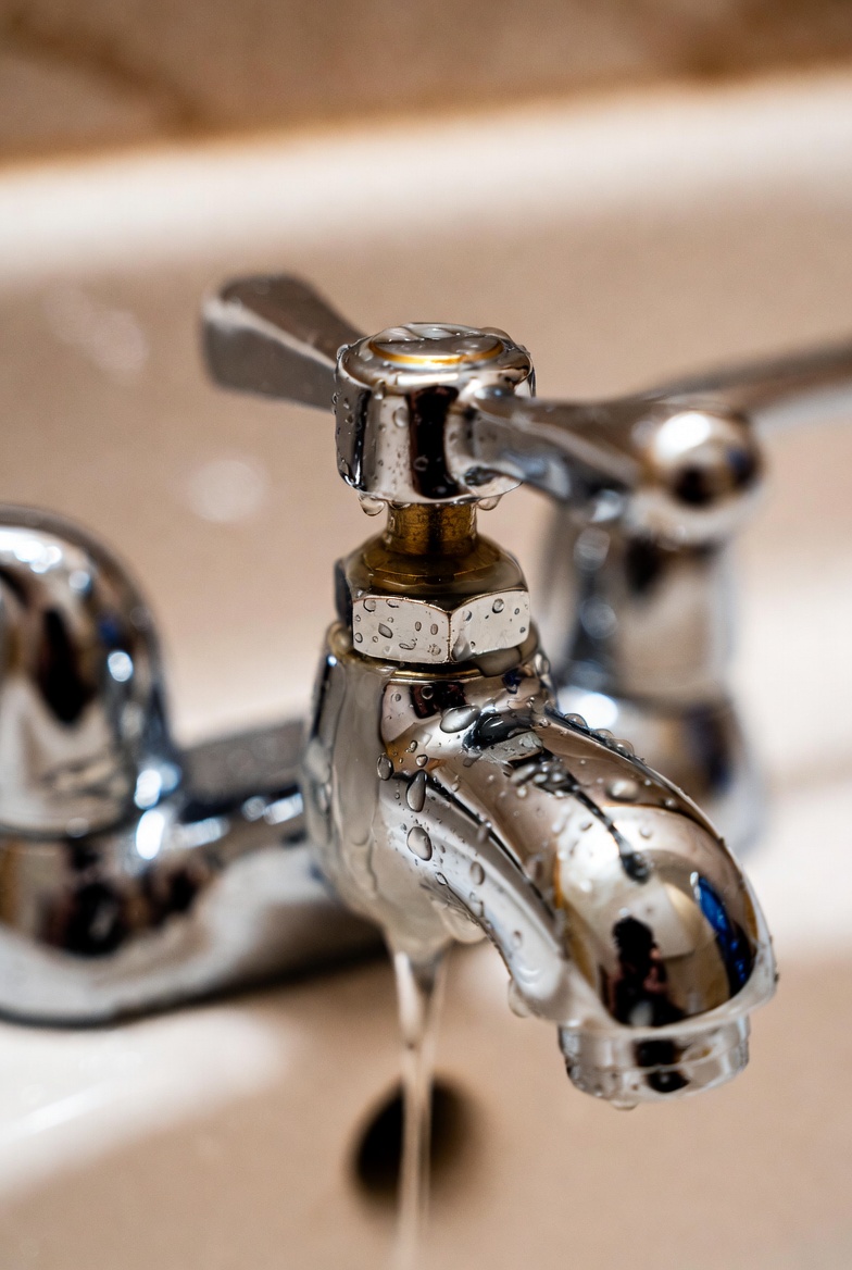 Angle stop valve stem leak releasing sediment