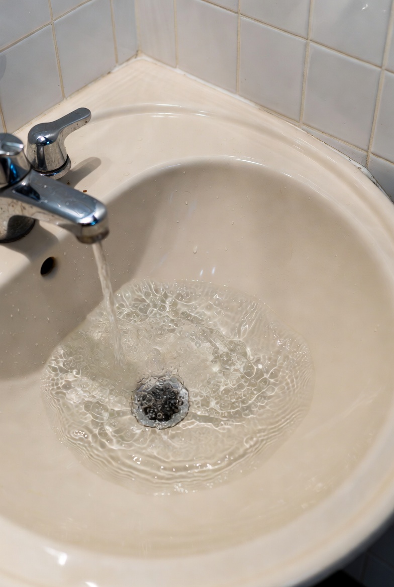 Sink gurgles when shower runs