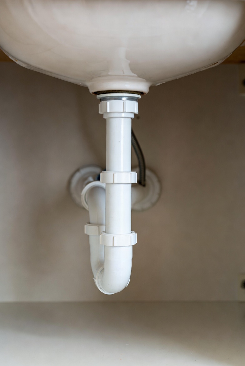 Misaligned drain piping after repair work