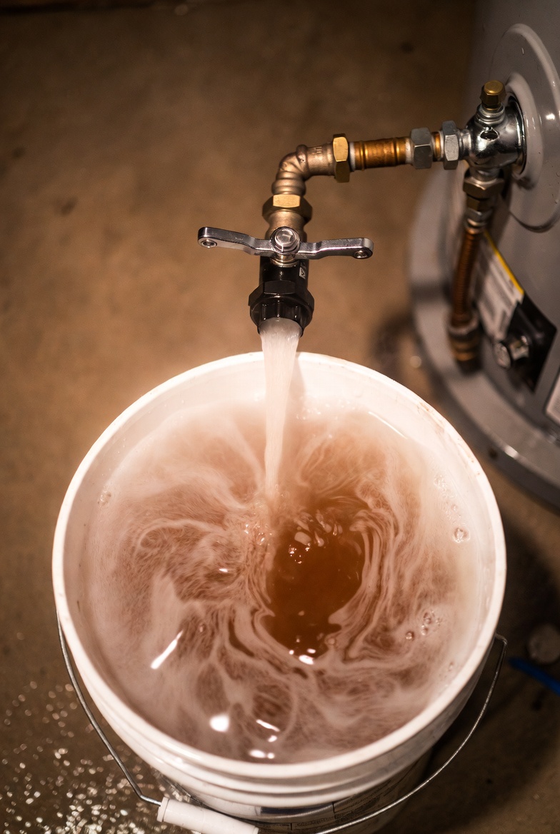 Cloudy discharge after winterization flush