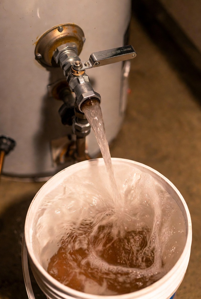 Cloudy hot water after heater install with moldy smell