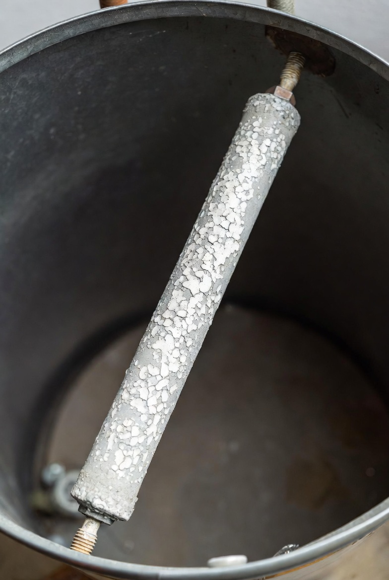 Anode rod corrosion producing bitter taste