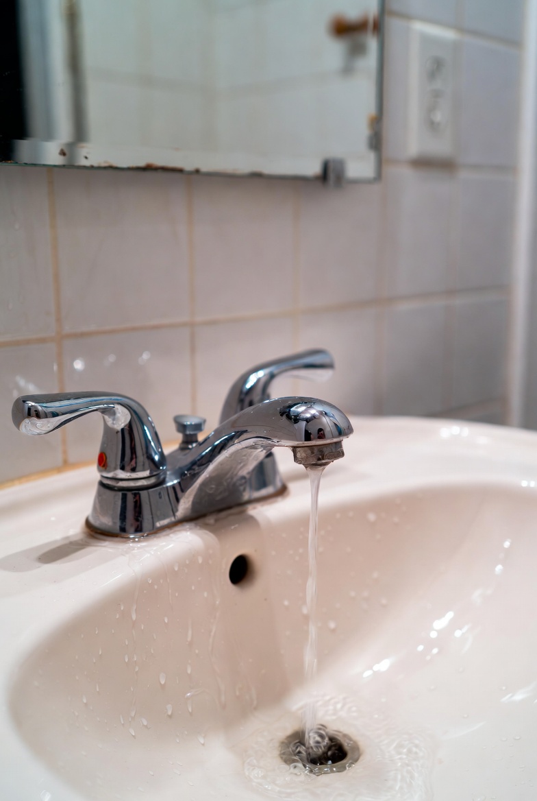 Faucet base work that can disturb pop-up linkage after install