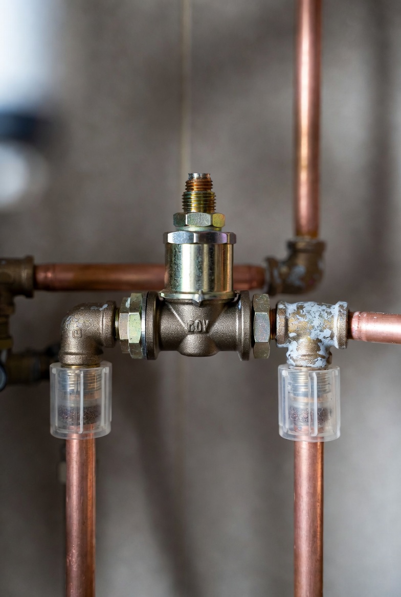 Sediment trapped after PRV install