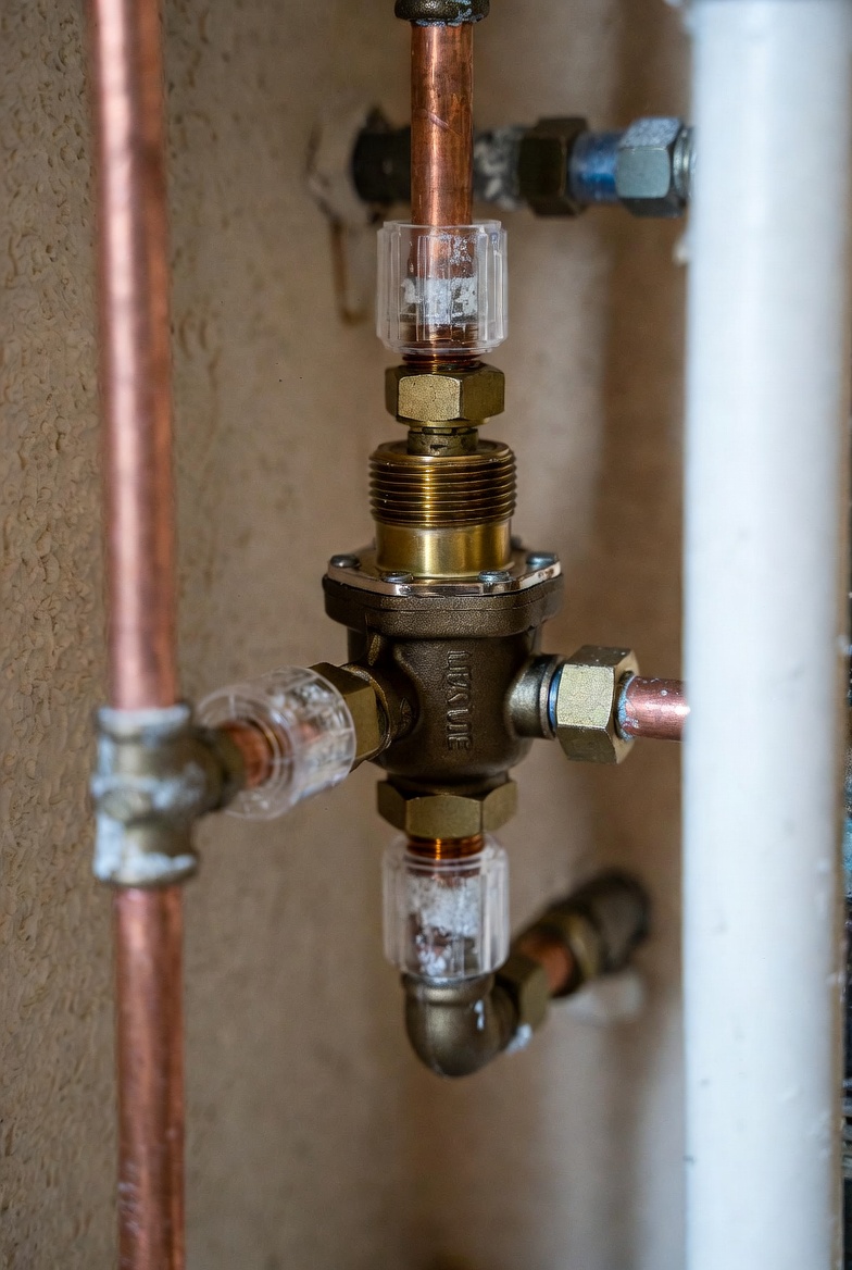 Chlorine odor surge after curb stop operation