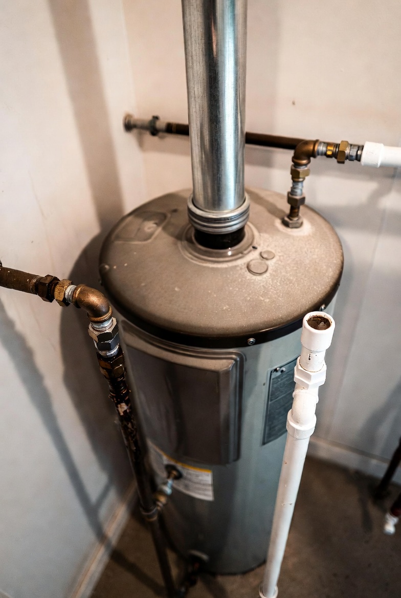 Hot water outlet with slippery-feeling discharge only on hot side