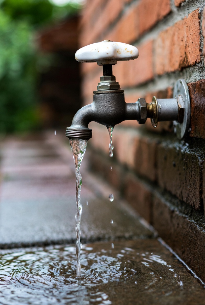 Hose bib with small leak while system is pressurized