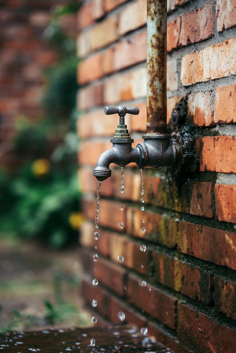 Hose left connected overnight with spigot weeping