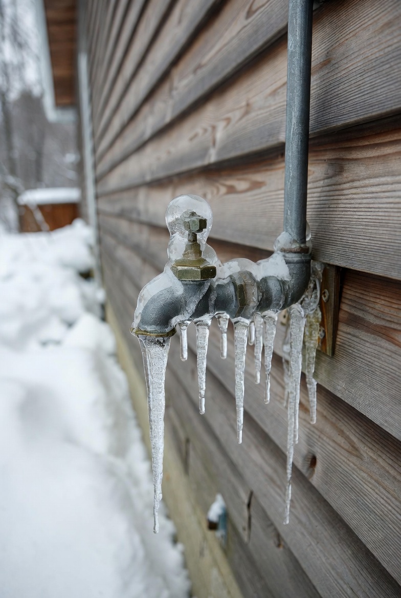 Exterior faucet dry after smart shutoff activated
